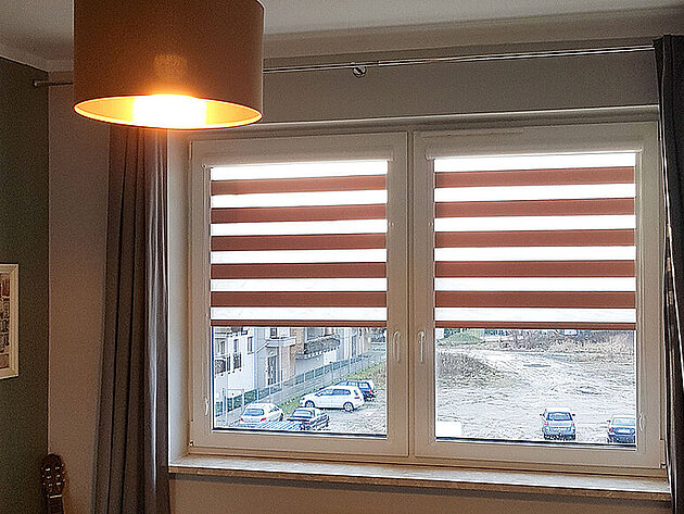 rolety dzień noc czerwone