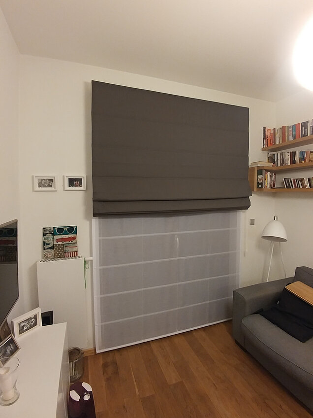 roleta rzymska biało szara wyszków