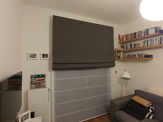 rolety rzymskie biało szare do pokoju młodzieżowego w wyszkowie