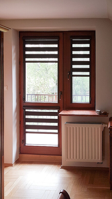 brązowa roleta dzień noc do domu wieliszew