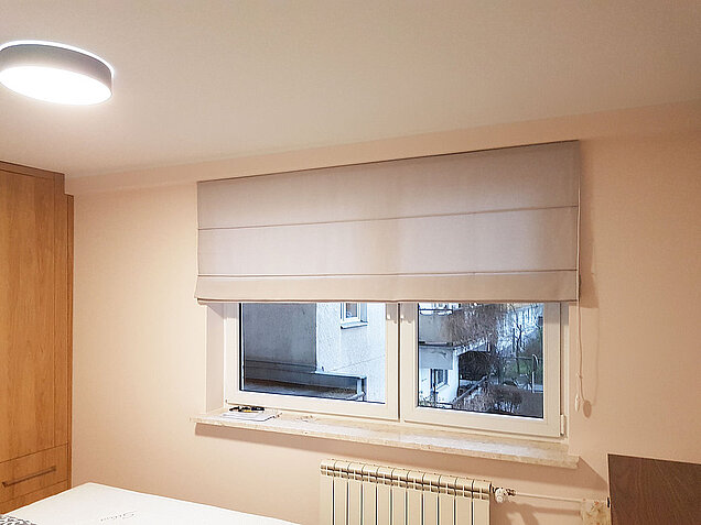 roleta rzymska szara na okno podwójne wołomin