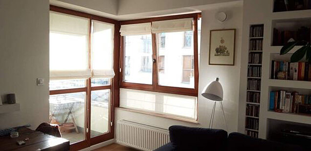 rolety rzymskie białe do salonu warszawa ochota