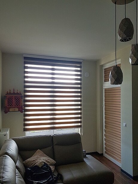 brązowe rolety dzień noc do pokoju warszawa ochota