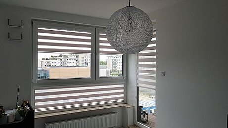 szare rolety dzień noc sypialnia legionowo