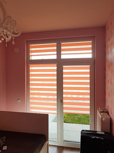 różowe rolety dzień noc do sypialni legionowo